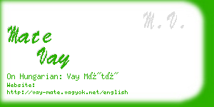 mate vay business card